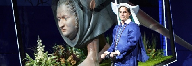 Juan Diego Flórez travestito da suora in Le Comte Ory che il 9 agosto inaugura il Rossini Opera Festival
