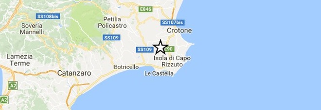 Crotone, scossa di terremoto a Isola Capo Rizzuto: magnitudo 3.2