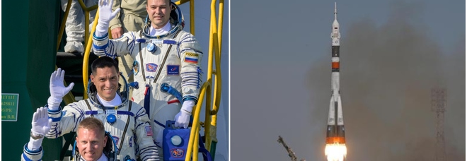 La pace nello spazio, un americano e due russi sulla Soyuz diretta alla stazione spaziale affidata a Samantha Cristoforetti