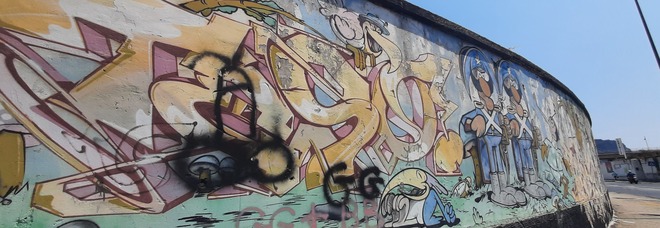 Bagnoli, vandalizzato il murales dedicato a Pinocchio