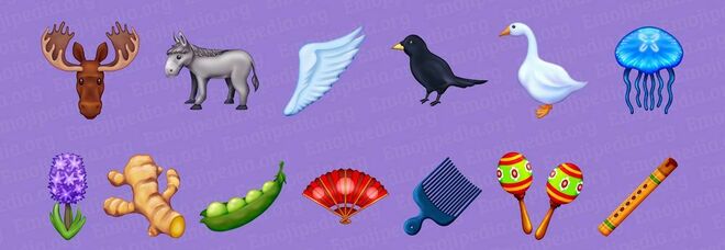 Nuove emoji in arrivo: dalla faccia che trema alle maracas, dalla medusa al wi-fi. Ecco quando (foto Emojipedia.org)