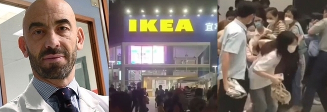 Bassetti, la denuncia sui social: «Panico in un negozio IKEA a Shangai per sospetto contatto positivo, scene che fanno male alla democrazia»
