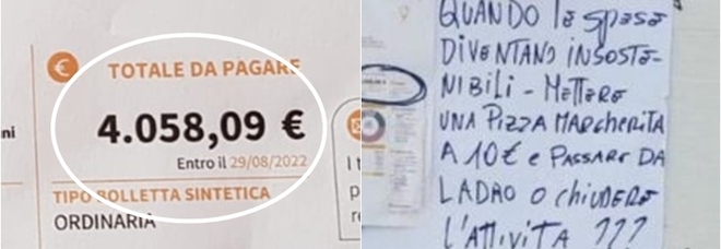 Bolletta della luce al menù, la protesta del ristoratore: «La pizza a 10 euro? O passo per ladro o chiudo»