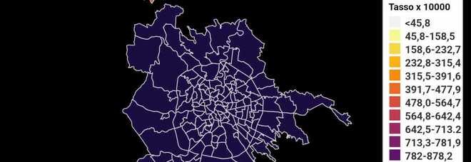 Covid, contagi in crescita a Roma: la mappa quartiere per quartiere (boom a Garbatella)