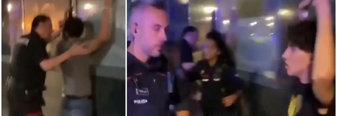 Bilbao, urla e sputi alla polizia spagnola: «Sono italiano, non picchiarmi». Il video choc diventa un caso