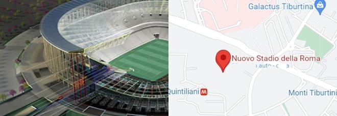Su Google Maps c'è già il nuovo stadio della Roma
