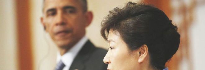 Obama e Park Geun-Hye, presidente della Corea del Sud