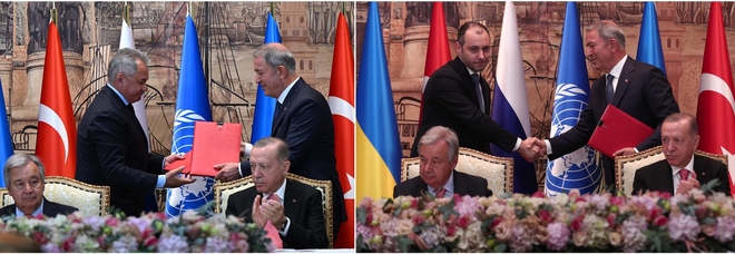 Grano, Russia e Ucraina firmano l'accordo. Erdogan: «Evitato l'incubo fame nel mondo, sia spiraglio di pace»