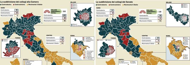 Elezioni politiche, la mappa della nuova Italia post voto