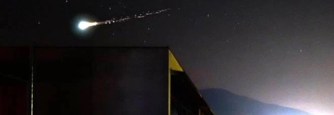 un meteorite nel cielo del nord Italia