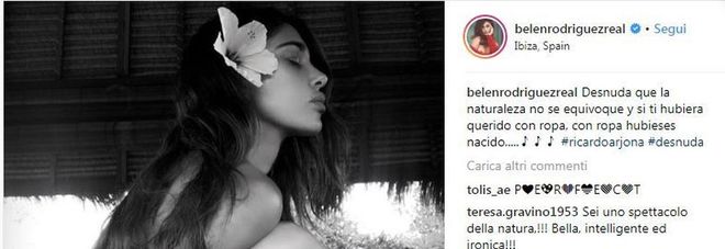 Belen Rodriguez Senza Veli Su Instagram Ma Il Post Fa Discutere I Fan Il Mattino It
