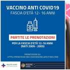 Vaccini Lazio, dal 18 luglio dosi anche a 12-16enni