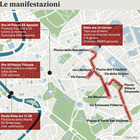 Roma, allerta per i piani No vax: «Occupate Ponte Sisto». Sorvegliato il ministero
