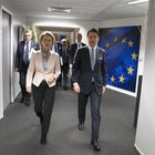 Bruxelles, l'incontro fa Giuseppe Conte e il presidente della commissione Ue, Ursula von der Leyen