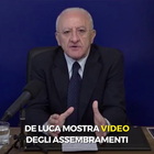 Covid in Campania, De Luca mostra un video: «Dopo questa festa 30 persone positive»